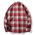 thumbnail image 4 of Aloohaidyvio Men's Cotton Casual Plaid Flannel Long Sleeve Button Down Shirt, 4 of 6