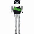 thumbnail image 3 of Women’s Sam Manson Style Outfit Skull Print Crop Top with Mini Skirt Fashion Ensemble, 3 of 8