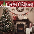 thumbnail image 4 of Beautynvta Merry Christmas Banner, Merry Christmas Sign Christmas Decorations, Large Xmas Photo Backdrop Banner, for Yard Garden Lawn House, Holiday Party Supplies, 1.64x8.2 Ft, 4 of 6