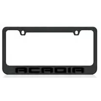 Stealth Black GMC Acadia DC Logo Premium Stainless Steel License Plate Frame