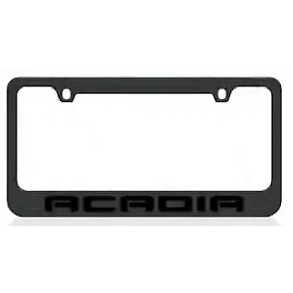 Stealth Black GMC Acadia DC Logo Premium Stainless Steel License Plate Frame