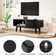 thumbnail image 4 of GlasFlength TV Stand Mid Century Modern Entertainment Center with Storage for Living Room Apartment, Black, 4 of 6