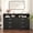 Black, variant on Frmobepts Wood Dresser for Bedroom, 6 Drawer Dresser with Open Storage Cubby, Light Oak