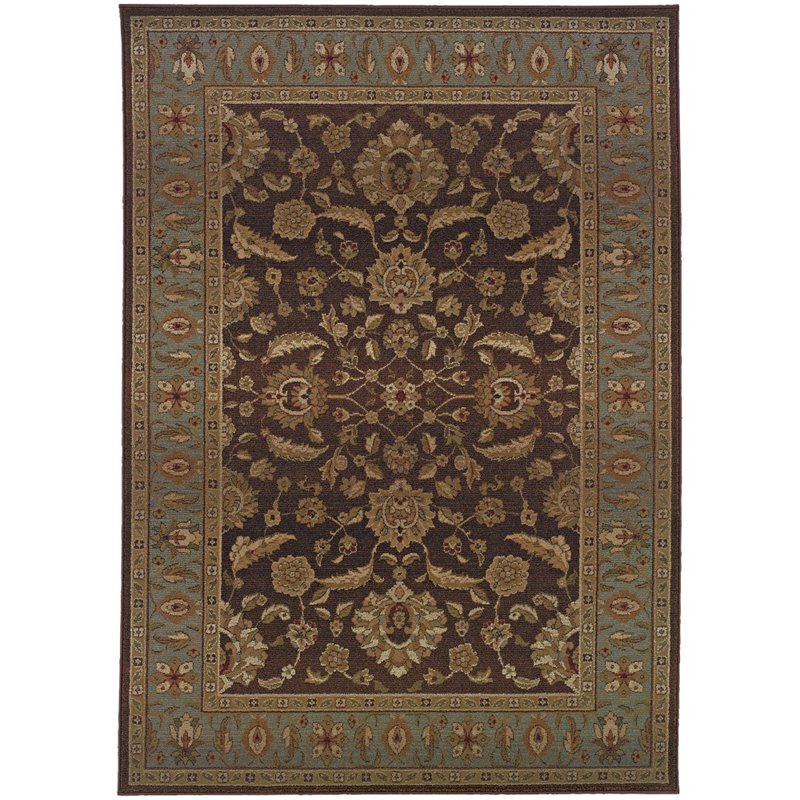 Sphinx Genesis Area Rug 952Q1 Brown Persian Leaves