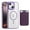 Purple, variant on 2 in 1 Wallet Case for iPhone 14 Plus, Compatible with Magsafe Clear Shockproof Magnetic Phone Case with Card Holder Bumper Anti-Yellowing Protective Cover for iPhone 14 Plus,Purple