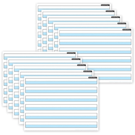 UPC: 0703185970150 | Ashley Productions Smart Poly PosterMat Pals Handwriting 1  Ruling Blue 13  x 9.5  Pack of 10