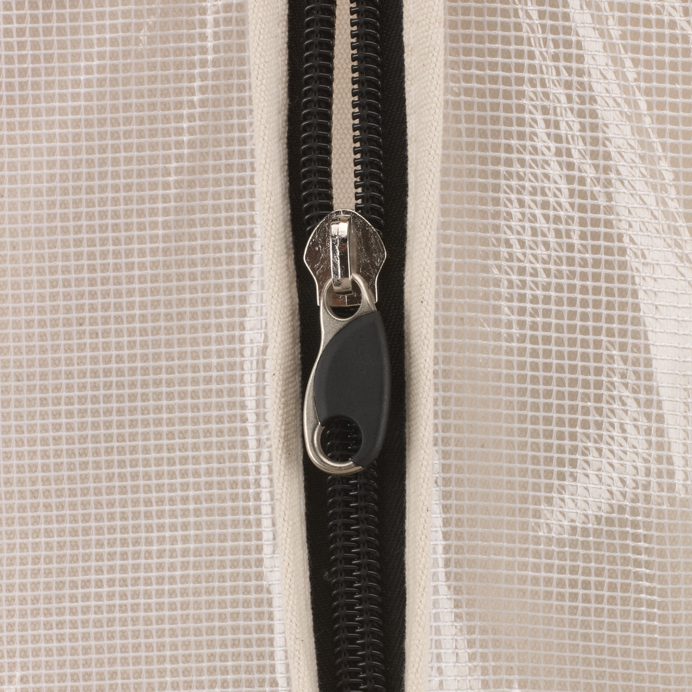 Household Essentials Cedarline Hanging Garment Bag, Durable Cotton Canvas Bag with Zipper, Textured PEVA Panels, Breathable and Snag-Resistant, Perfect for Protecting Dresses, Suits and More, Natural