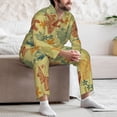 thumbnail image 7 of Lsque Floral with Butterflies Pattern Long Sleeve Pajama Set for Men - Soft 2-Piece Sleepwear and Loungewear Set with Pockets, Comfy Nightwear-Small, 7 of 7