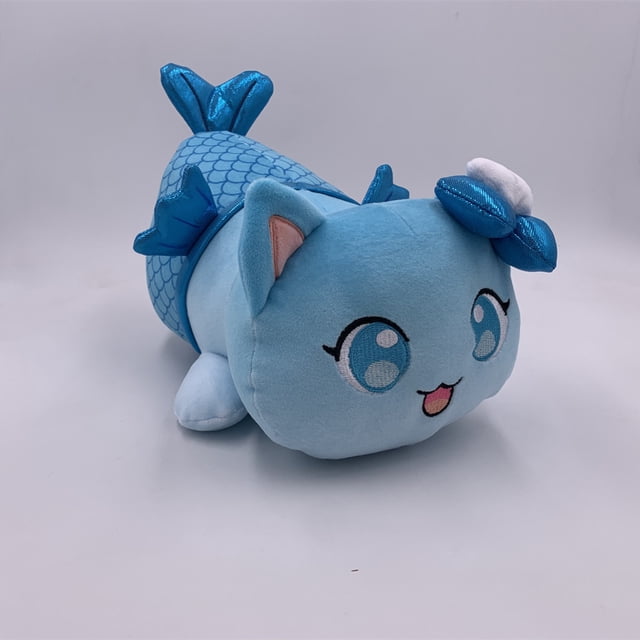 Nuevo Lindo gato Luna gato Angell demonio gato peluche almohada animales de peluche regalo para niños, gato sirena