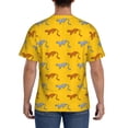 thumbnail image 3 of Bixox Men's Leopard Print Printed Short Sleeve Skinny Athletic T-Shirt, 3 of 6