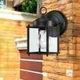 thumbnail image 3 of 8.06"H Outdoor Wall Lights Matte Black Outdoor Light Fixtures Wall Mount Porch Lighting for House, Hallway, Garage, Doorway 2-Pack, 3 of 10