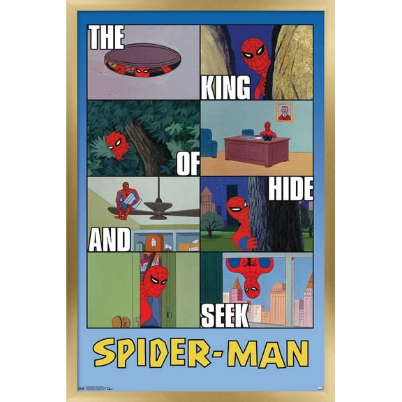 Marvel Comics - Spider-Man - Hide and Seek Wall Poster, 22.375" x 34", Framed