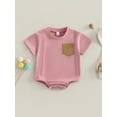 thumbnail image 2 of Bagilaanoe Newborn Baby Girl Boy Rompers Short Sleeve Bodysuits 3M 6M 12M 18M Infant Casual One Piece Short Jumpsuit, 2 of 8