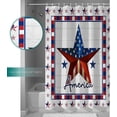 thumbnail image 6 of 4th of July Patriotic Shower Curtain, Memorial Independence Day Shower Curtain Set with Hooks, Summer Waterproof Fabric Shower Curtains for Bathroom Decor, 72x84 Inch Bath Curtain, 6 of 6