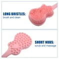thumbnail image 3 of Depurador de espalda Unique Bargains cepillo corporal silicona mango largo exfoliar piel rosa 1 ud, 3 of 7