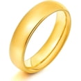 thumbnail image 2 of Anillos de acero inoxidable de 2mm, 4mm y 6mm para mujeres y hombres, cúpula lisa de alto pulido, alianza de boda plateada/dorada/oro rosa, ajuste cómodo, 2 of 5