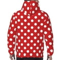 thumbnail image 6 of Bingfone Red Polka Dot Men'S Drawstring Hoodie Long Sleeve Pocket Sweatshirts-Small, 6 of 9