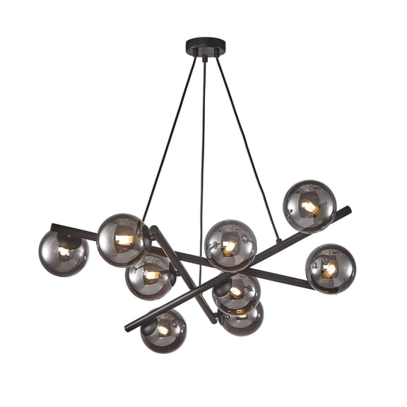AC11979SM Artcraft Lighting Modena - 9 Light Chandelier-7.5 Inches Tall and 31 Inches Wide-Matte Black Finish