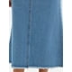 thumbnail image 5 of Falda de mezclilla maxi A Line de cintura alta INSPIRE CHIC para mujer, dobladillo deshilachado, falda de jeans casual L azul cielo, 5 of 6