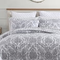 thumbnail image 4 of Stone Cottage Doires Damask Grey Twin Quilt Set, 4 of 12