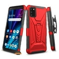 thumbnail image 2 of For Samsung Galaxy A53 5G Hybrid Armor V Kickstand with Swivel Belt Clip Holster Heavy Duty 3in1 Stand Shockproof Rugged Phone Case Cover by Xpression [Red], 2 of 9