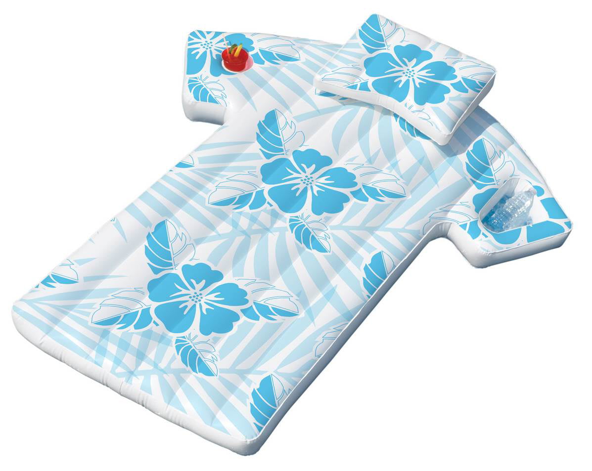 2 Pack Swimline Inflatable Swimming Pool Hawaiian Cabana Shirt Float Lounger 