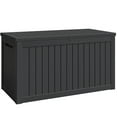 thumbnail image 3 of Devoko 230 Gallon Outdoor Box Deck Plastic Resin Storage Box Large Capacity, Black, 3 of 7