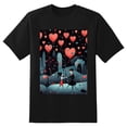 thumbnail image 2 of Plus Size Shirt for Women Black Tops for Women Short Sleeves Shirt for Women Valentine's Day T Shirt Crewneck Shirt for Women XS, 2 of 5