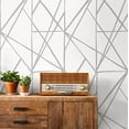 thumbnail image 4 of Quartz Geometric Peel and Stick Wallpaper (Harbor Grey), 4 of 8
