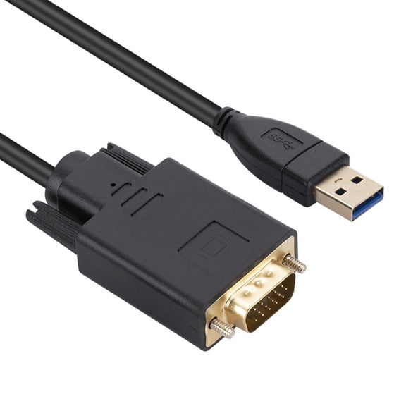 1.8m USB 3.0 to VGA Cable 1080P USB3.0 Male to VGA Male Converter Adapter Cable for Laptop UHD External Video Projector