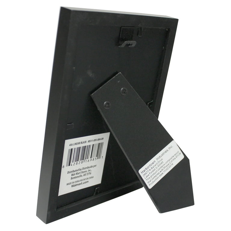 4x6 Thin Frame, Black - Well-Made & Sturdy - Vossington