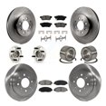 thumbnail image 1 of Transit Auto Front Rear Wheel Hub Bearings Assembly Disc Brake Rotors and Semi-Metallic Pads Kit (10Pc) for Car 1997 Acura EL Without 4 ABS - Left Right Side (Driver Passenger) KBB-116756, 1 of 10