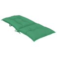thumbnail image 3 of vidaXL Garden Highback Chair Cushions 4 pcs Green 120x50x7 cm Fabric, 3 of 5