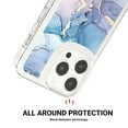 thumbnail image 6 of SaniMore Case for iPhone 13 Pro, Shockproof Ant-fall TPU Backplane Marble Stylish Pattern for Girls Women No-Yellowing Slim Lightweight for iPhone 13 Pro, Blue/Pink, 6 of 11