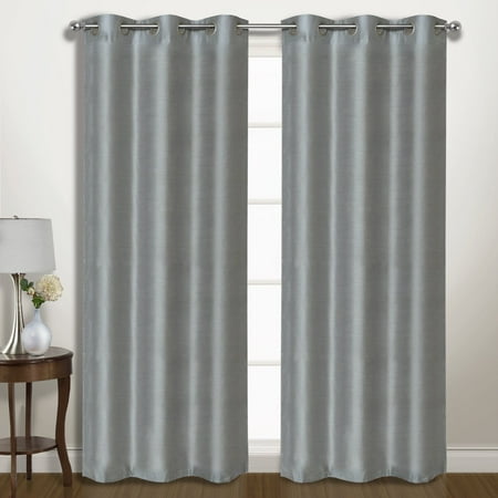 United Curtain Vintage Faux Silk Wide Width Blackout Curtain Panel