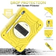 thumbnail image 4 of BMOUO Case for iPad 11th Generation (A16) 11 Inch 2025 / iPad 10th Generation 10.9" 2022 Protective Case with Screen Protector 360°Rotating Stand and Hand / Shoulder Strap, Yellow, 4 of 8