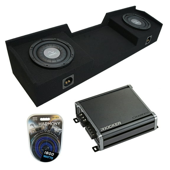 1999-2006 GMC Sierra Ext Cab Truck Harmony F104 Dual 10" Sub Box & CXA800.1 Amp