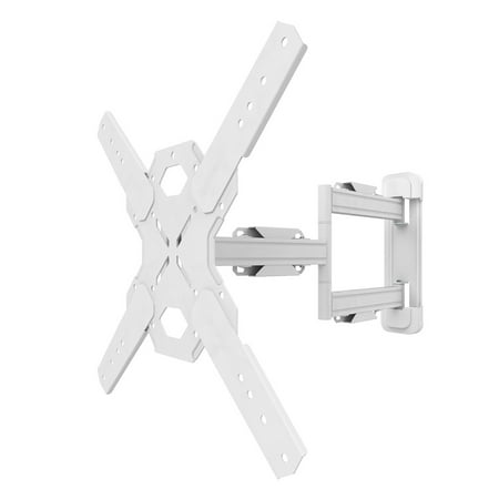 UPC: 0800152718217 | Kanto PS300 Full Motion Articulating Single Stud Mount for 26  – 60  TV (White)