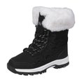 thumbnail image 4 of Oyedens Women's Winter Snow Boots Waterproof Anti Slip Outdoor Mid Calf Booties Lace up Shoes, 4 of 7