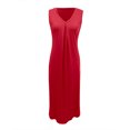 thumbnail image 4 of JIAYUE Women's Dress A-Line Mid-Calf Casual Sleeveless Tank With Pockets Summer Beach Solid Color V Neck Classic Female Dresses, 4 of 4