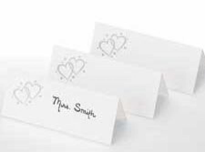 Wilton Silver Border Place Cards
