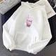 thumbnail image 2 of Suéter de manga larga informal con estampado de fresa suelto bonito para mujer Pompotops gfhjh24097, 2 of 3