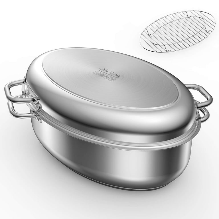  KITESSENSU Extra Large Roasting Pan with Lid