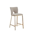 thumbnail image 2 of Modrest Burton Contemporary Beige & Brass Counter Stool (Set of 2), 2 of 5