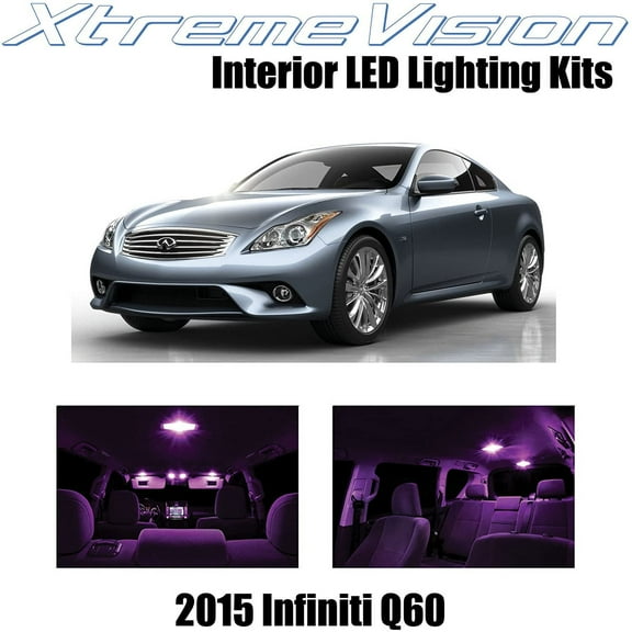 XtremeVision Interior LED for Infiniti Q60 2015  9 pcs Pink Interior LED Kit   Installation Tool