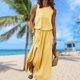 thumbnail image 5 of Vestido Sin Mangas Vestido sin mangas de verano Elegante vestido largo maxi Ropa femenina (Amarillo XL) Cgtredaw para Mujer Amarillo T L, 5 of 6