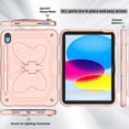 thumbnail image 6 of JTCASES for iPad 10th Generation 10.9" 2022 Case, Crossbody Lanyard Pencil Holder Butterfly Wings Kickstand PC Silicone Kids-friendly Sockproof Back Shell, Pink, 6 of 8