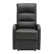 Dormi Contemporary Recliner Chair in Black Faux Leather by LumiSource