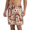 thumbnail image 2 of Disketp Men's Swim Trunks Hawaiian Breathable Surf Beach Swimsuits Mesh Lining Beach Shorts with Pockets-Dragons1, 2 of 7