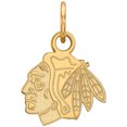 thumbnail image 2 of Sterling Silver Gold Plated NHL LogoArt Chicago Blackhawks XS Pendant, 2 of 3